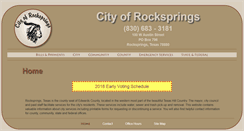 Desktop Screenshot of cityofrockspringstx.com