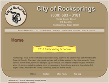 Tablet Screenshot of cityofrockspringstx.com